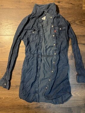 Levi's Navy Blue Denim Shirt Jacket